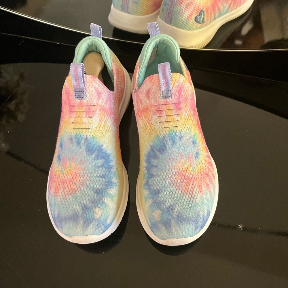 GIRLS SIZE 2 Sketchers Ultra Flex - Groovin Vibe Shoes - Picture 5 of 13